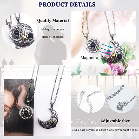 Collana coppia magnetica ti amo 100 lingue abbinate coppia collane collana pendente cuore per amico san valentino