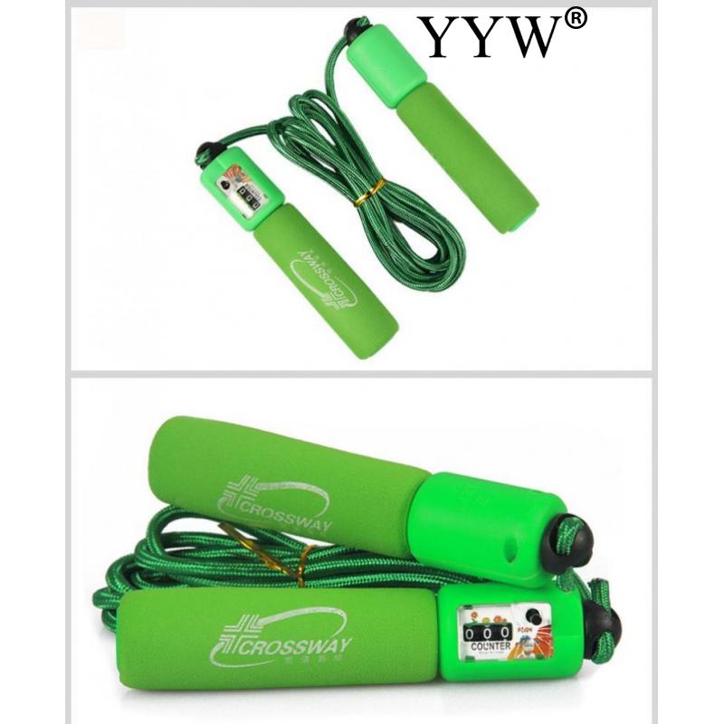 Skipping Rope With Counter Jumping Rope Training Crossfit Jump Rope Workout Equipments Quick Count Skipping Rope Workout Gym: green