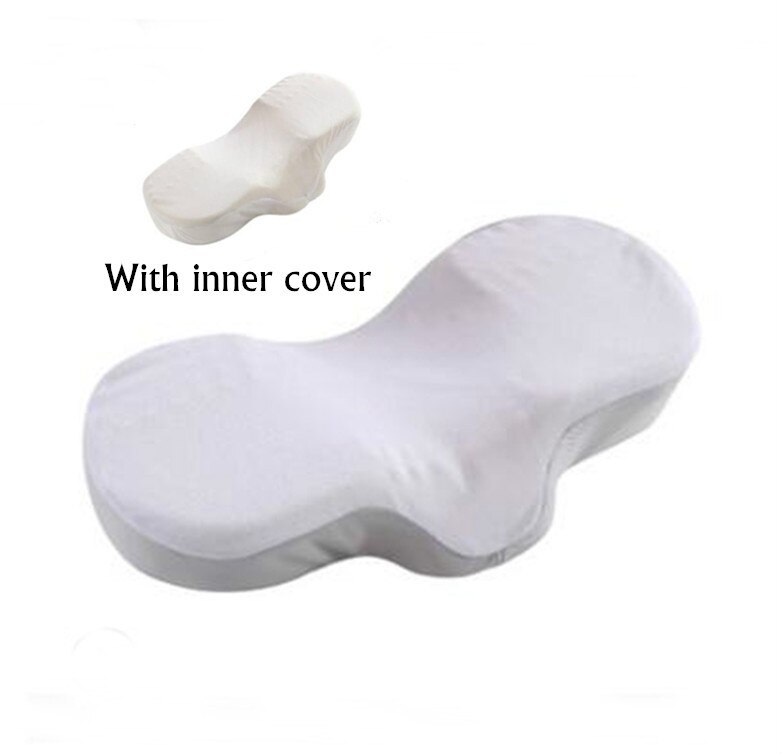 Memory Foam Anti Wrinkle Pillow Ergonomic Curve Improve Sleeping Pillows Perfect Concave Headrest Neck Support: With inner cover