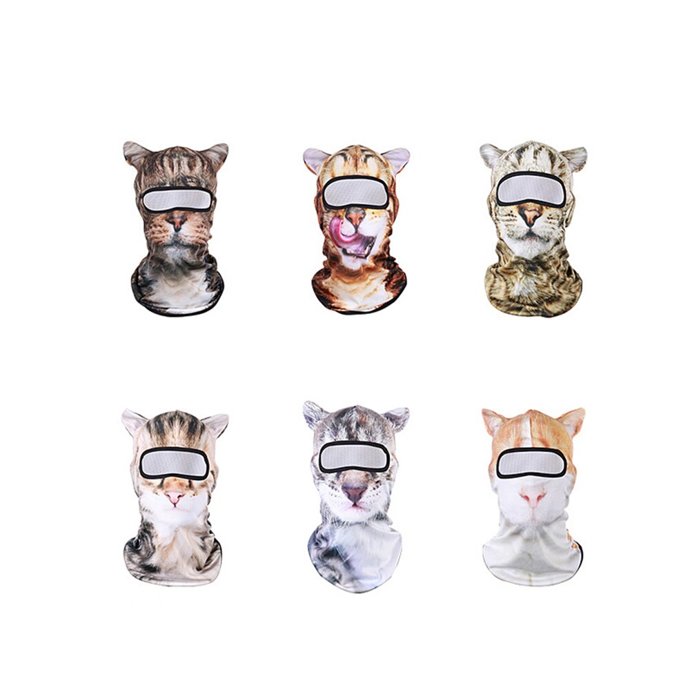 3D Animal Cat Dog Cute Animal Balaclava Windproof Skullies Beanie Cap Cool Hat Warmer Full Face Mask Neck Gaiter for Women Men