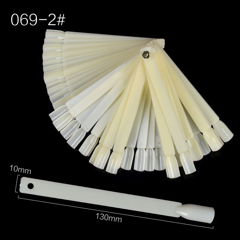 Tips voor valse nagels kleurenkaart oefendisplay gereedschap transparante witte gesp ring manicure nagelkunst gereedschap: 069-2