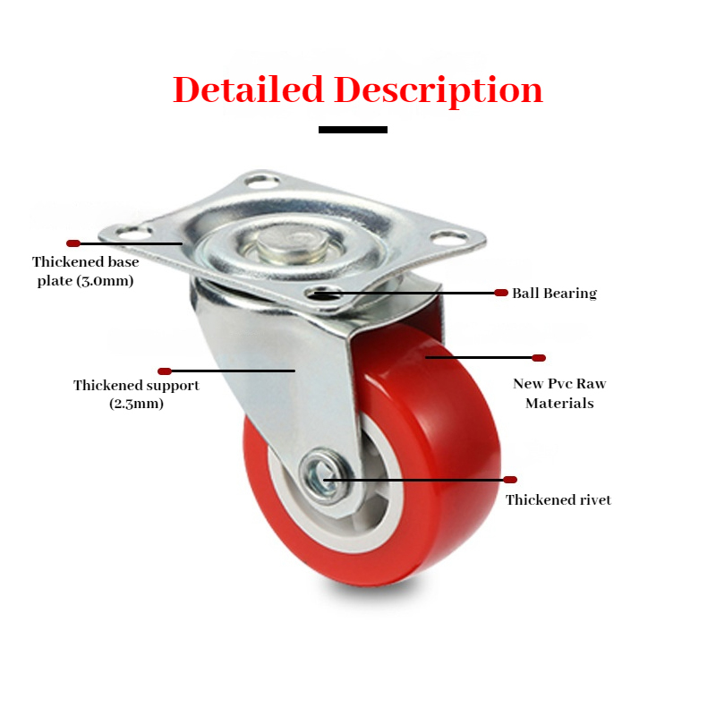 4/8 Stuks Meubels Caster 1.5 "Zachte Rubberen Universele Wiel Zwenkwiel Roller Wiel Voor Platform Trolley accessoire Meubels