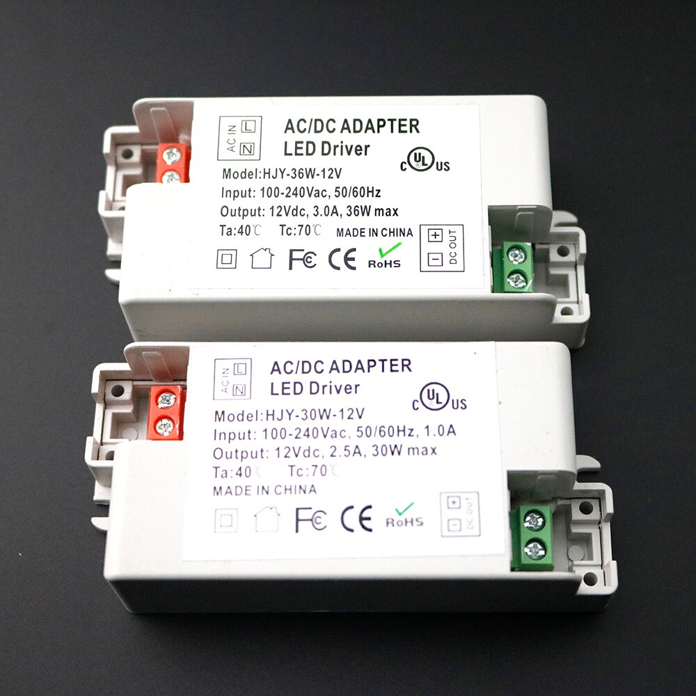 12 V LED Driver Transformers AC110V 220 V NAAR DC12V Voeding Adapter voor 6 W 15 W 30 W 36 W 60 W LED lamp strips Huishoudelijk Gebruik