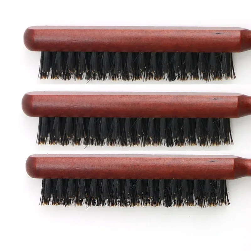 Cepillos de pelo profesionales para salón, cerdas de jabalí, peine de línea delgada de madera, extensión de cepillo de pelo, herramientas de estilismo de peluquería DIY: Gris