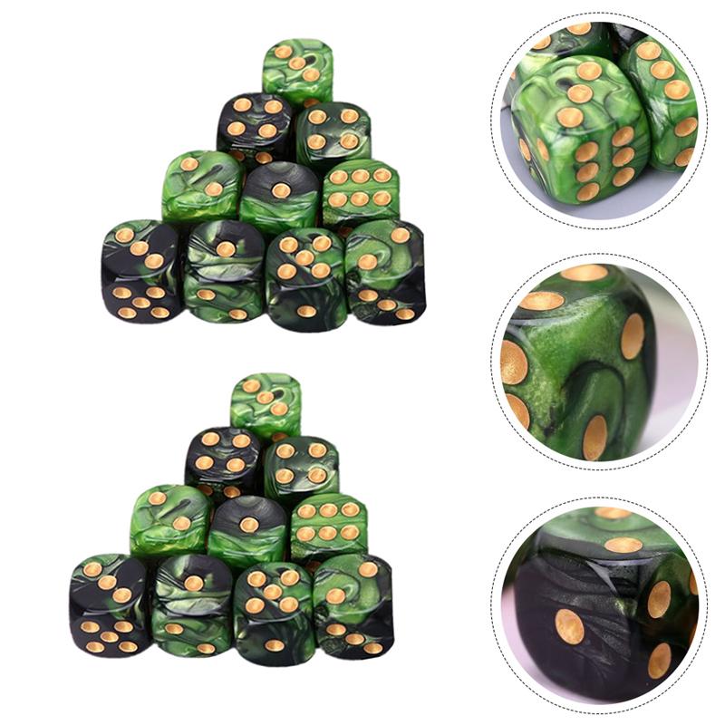 25 Stuks Polyhedral Acryl Dobbelstenen 6 Zijdig Game Dice Set Tafel Games Accessoires