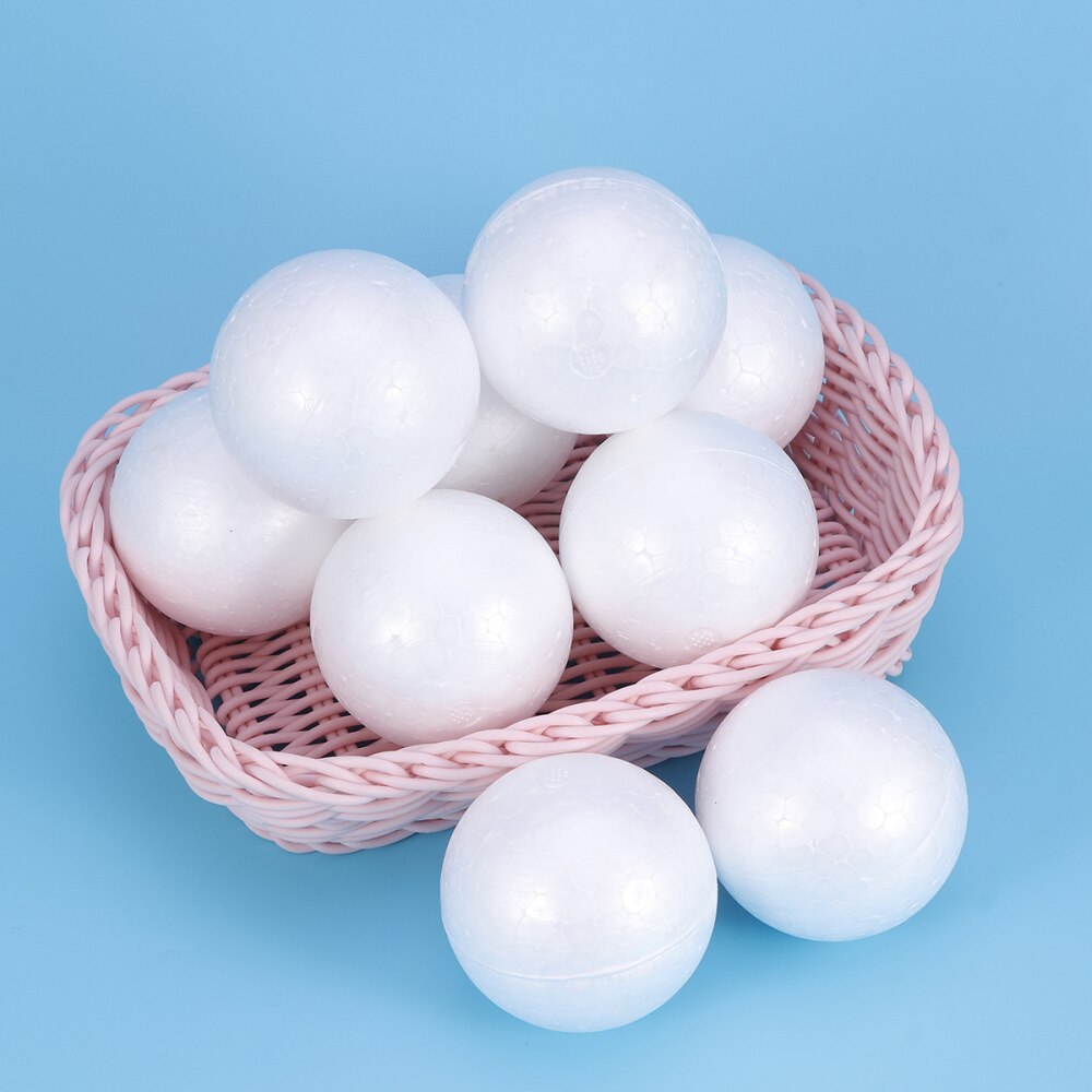 Boules de polystyrène rondes (2cm), 100 pièces, artisanat de modélisation de décoration de mariage, sphère ronde, articles de bricolage (2cm): White 4