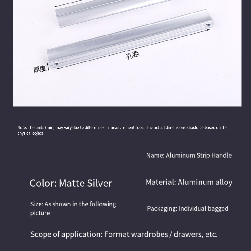 Drawer Pulls Cupboard Cabinets Knobs Door Modern Wardrobe Handle for Furniture Door Hardware Aluminum Alloy Kitchen Handles