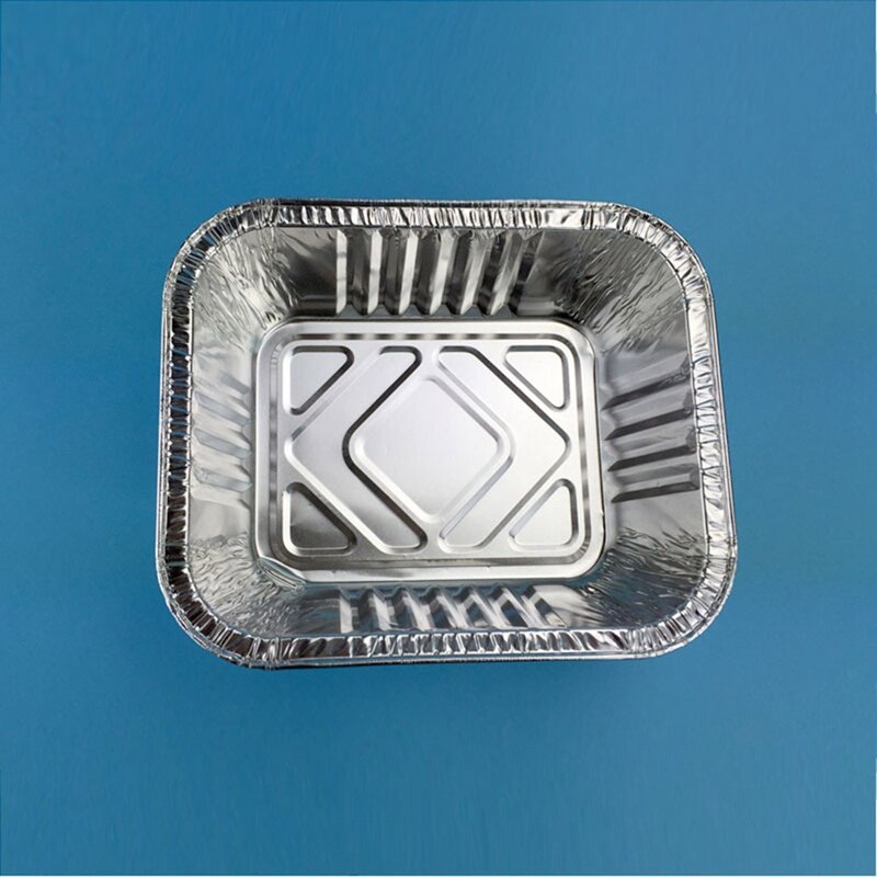 Aluminium Foil Box Cooking Tin Boxes Reusable BBQ Outdoor Picnic Cooking Tray Barbecue Roasted Bowl Grease Drip Pans Food Maker: Default Title