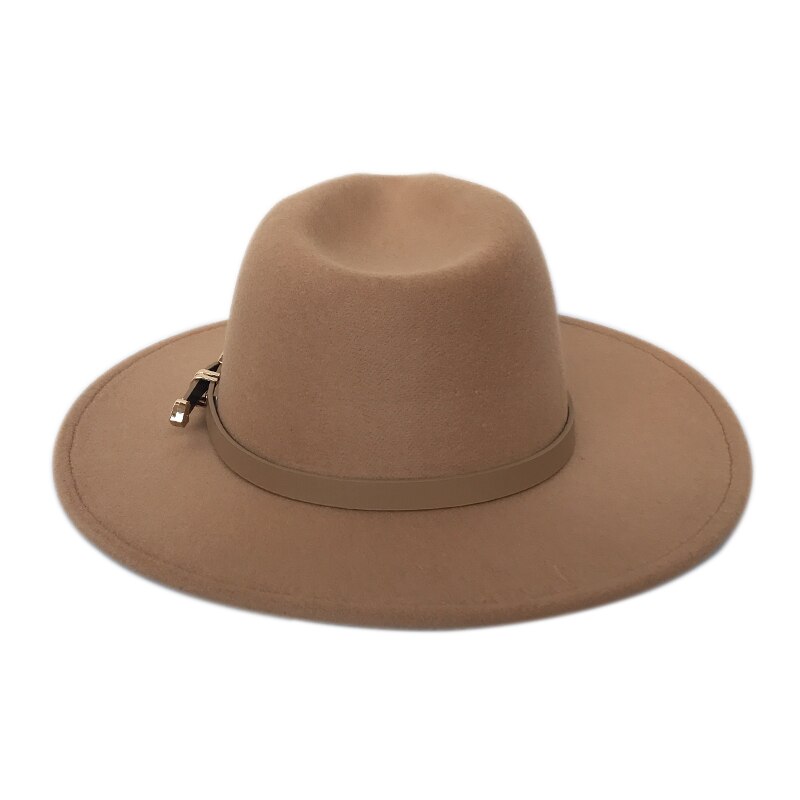 Yy oversized brem filthatt for kvinner vintage trilby cap høst vinter fedora menn jazz panama cappello donna elegante  fd19034