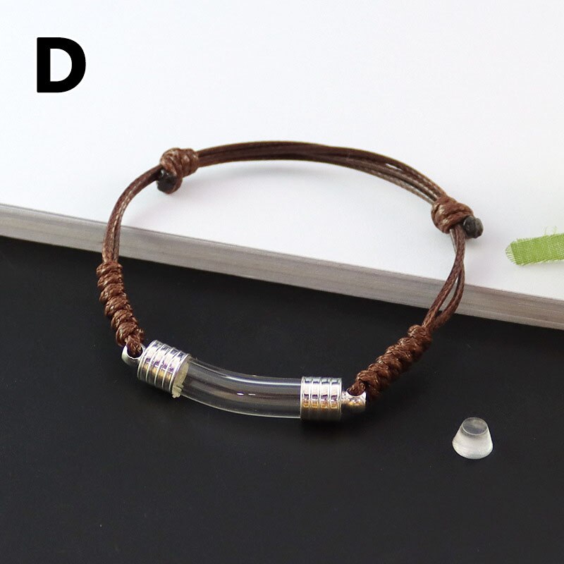 1/2 Stuks Glazen Flacon Hanger Armband Schrijven Naam Wirte Op Rijst Sieraden Charm Armbanden Voor Vrouwen: D  2PCS