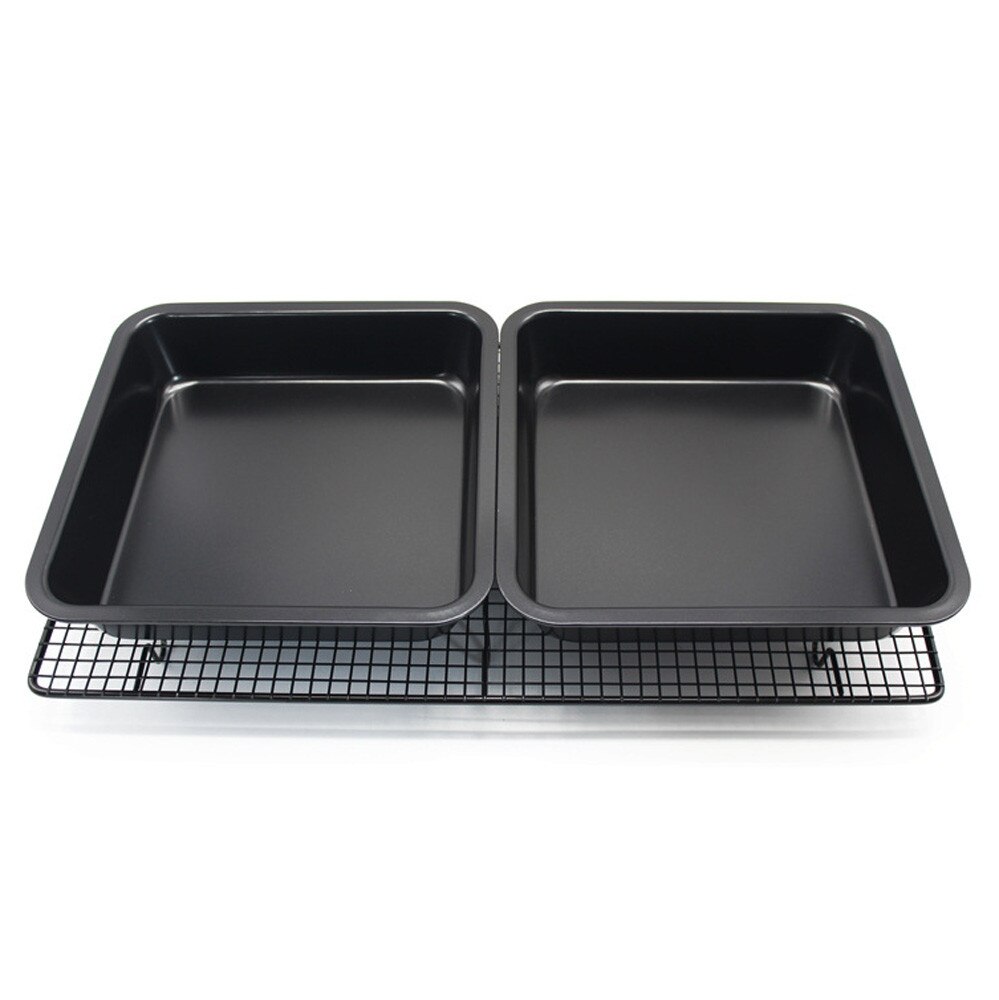 Mini Square Cake Pan Carbon Steel Cake Baking Pan Anti-Stick Bread Cookie Making Dishes Moldes Para Hornear Oven Metal Cake Pan