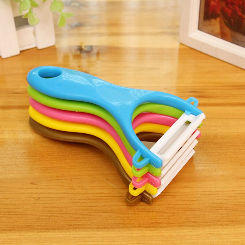 Multi-purpose Household Vegetable Ceramics Blade Fruit Ceramics Handle Peeler Peeler Kitchen Parer Plastic Fruit Blade Z5E9