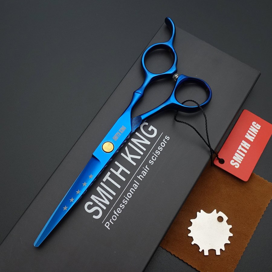 SMITH KING 6 inch Hairdressing scissors, 6"Cutting scissors,styling scissors/shears box/kits: Blue