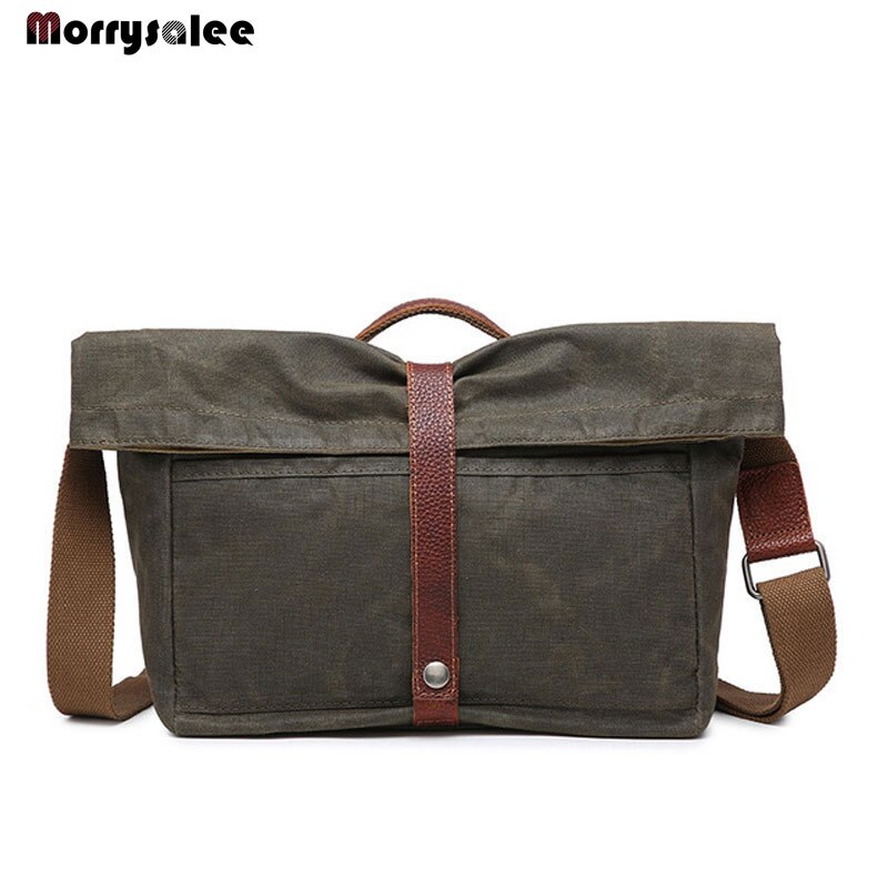 Mannen Canvas Handtas Mannen Zakelijke Polyester Zachte Handgreep 14 Inch Aktetassen Tassen Schoudertas Canvas Mannen Tassen: green