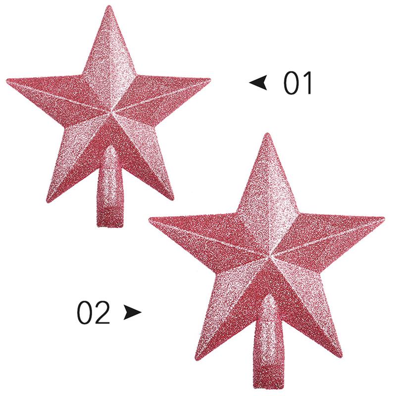 Christmas Tree Star Top Sparkle Star Glittering Hanging Decor Pink Star Christmas Tree Ornaments Xmas Decoration