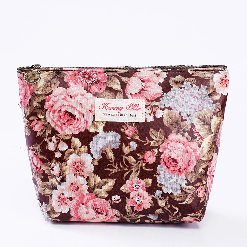 2019 Moda saco de Viagem de Higiene Pessoal Zipper Estojos de Cosméticos Saco Para As Mulheres Flower Pattern PatternClutch Criativo Bolsa Organizador Item