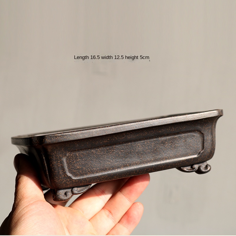 YiXing Purple Sand Flower Pot Bonsai Succulent Flower Pot Chinese-Style Home Flower Pot Desktop Decorative Flower Pot LC485