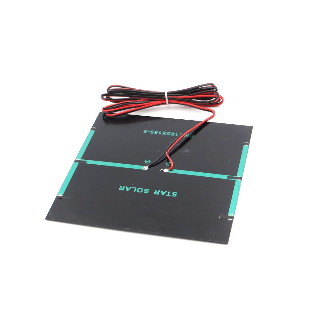 Solpanel polykrystallinsk silicium 5v 840ma med 200cm forlænger kabel diy batteriopladermodul mini solcelle ledning legetøj