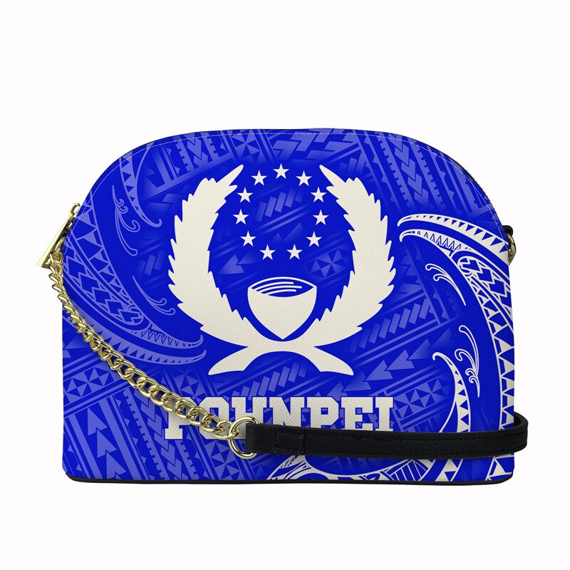 Forudesigns Pohnpei Vlag Polynesische Tribal Gedrukt Vrouwen Messenger Bags Casual Satchel Meisjes Rits Schouder Pouch Tassen: Sky Blue