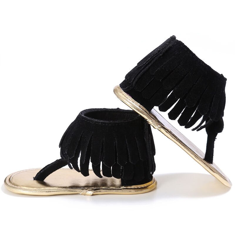 Peuter Baby Meisjes Sandalen Kid Kwastje Klompen Zomer Babyschoenen Meisje Zool Schoenen Schoenen Flip Flops