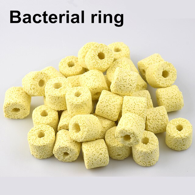 500G 12-In-1 Fish Tank Filter Materiaal Keramische Activated Carbon Biochemische Bal Medium Aquarium Accessoires met Netto Zak: Bacterial Ring