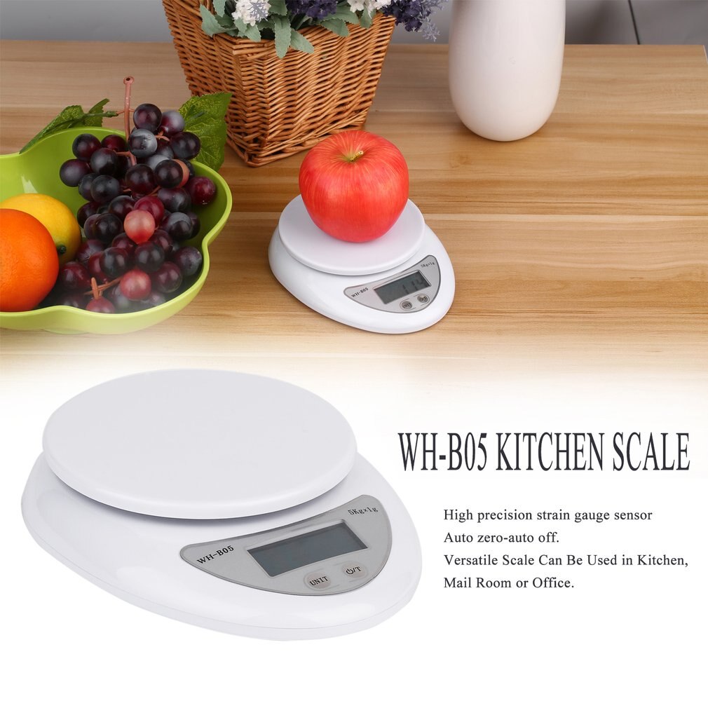 Digitale Keuken Voedsel Dieet Postal Schaal Elektronische Weight Balance 5000g/1g Top