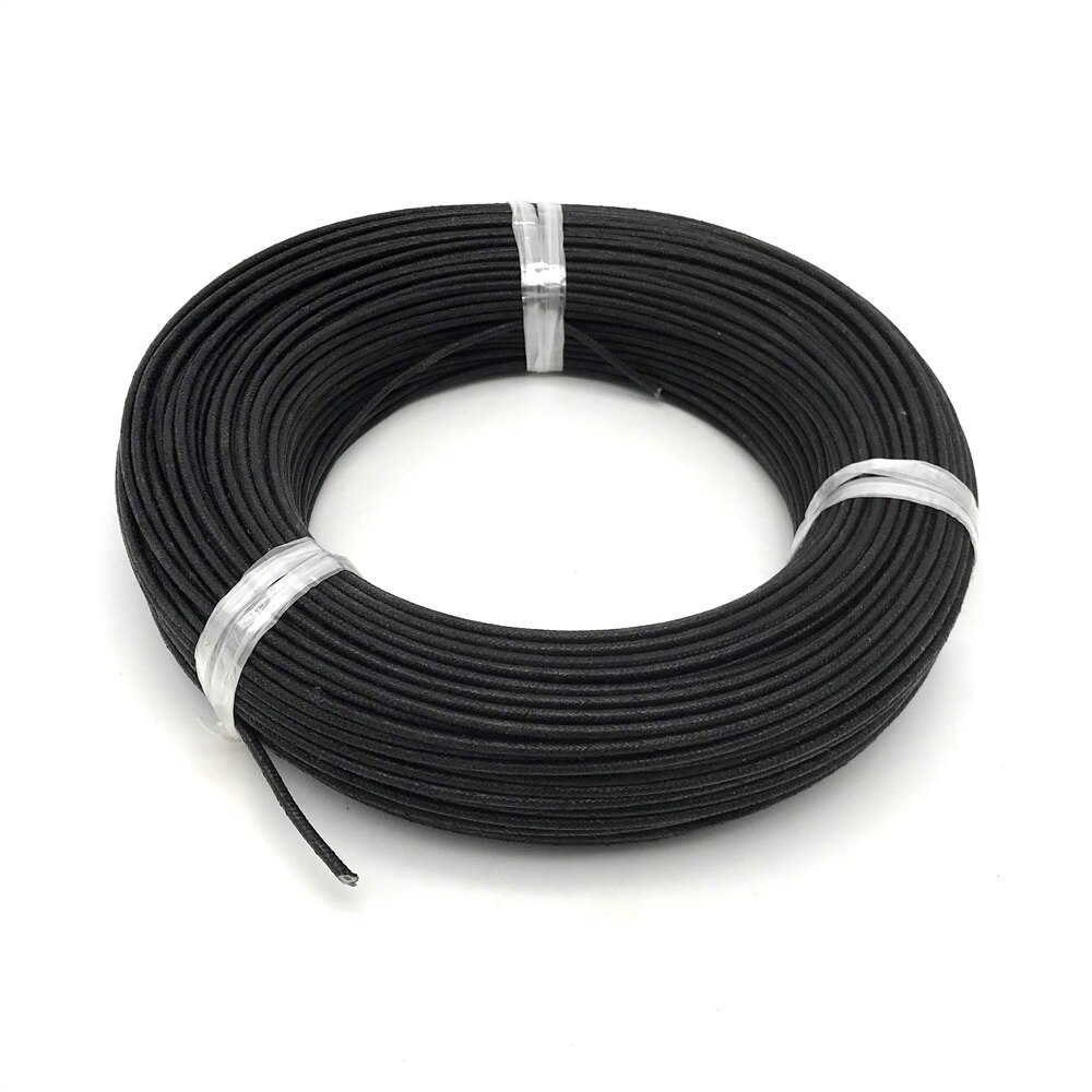 Cable aislado de fibra de vidrio, cable eléctrico de silicona de 30 metros, cable eléctrico de cobre de 2,5 mm2