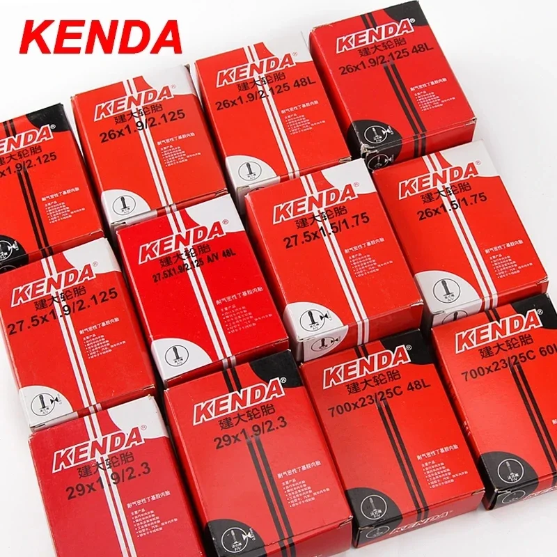 Tubo interno de bicicleta kenda, 2 peças, 20/26/27.5/29/700c/23c schrader presta borracha butílica mtb tubo de bicicleta de estrada pneu interno peças de bicicleta