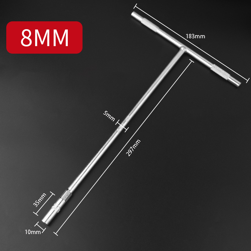 Llave de tubo estilo T de 6-19 Mm, juego de llaves de reparación de conductores mecánicos, herramientas de taller mecánico de coche, llave hexagonal, herramientas manuales: Morado oscuro