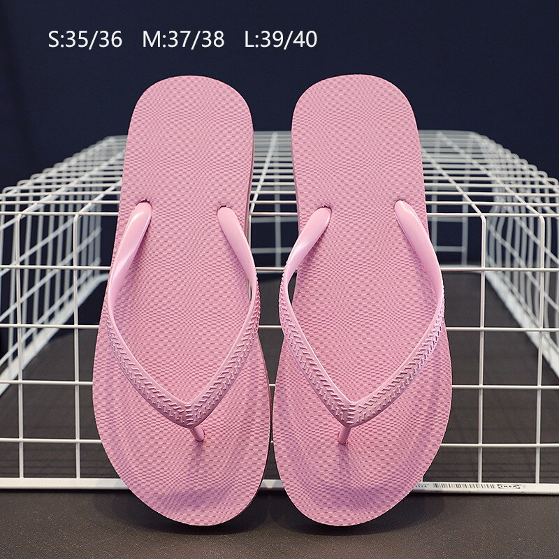 Sommer flip flops til kvinder strandsandaler afslappede sandaler med fladhælede skridsikre tøfler strandsko med åben tå til dame: 03 / 37 38