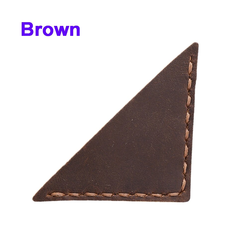 Marcapáginas de cuero Vintage para estudiantes, papelería creativa, material escolar, de esquina triangular, marcador de página