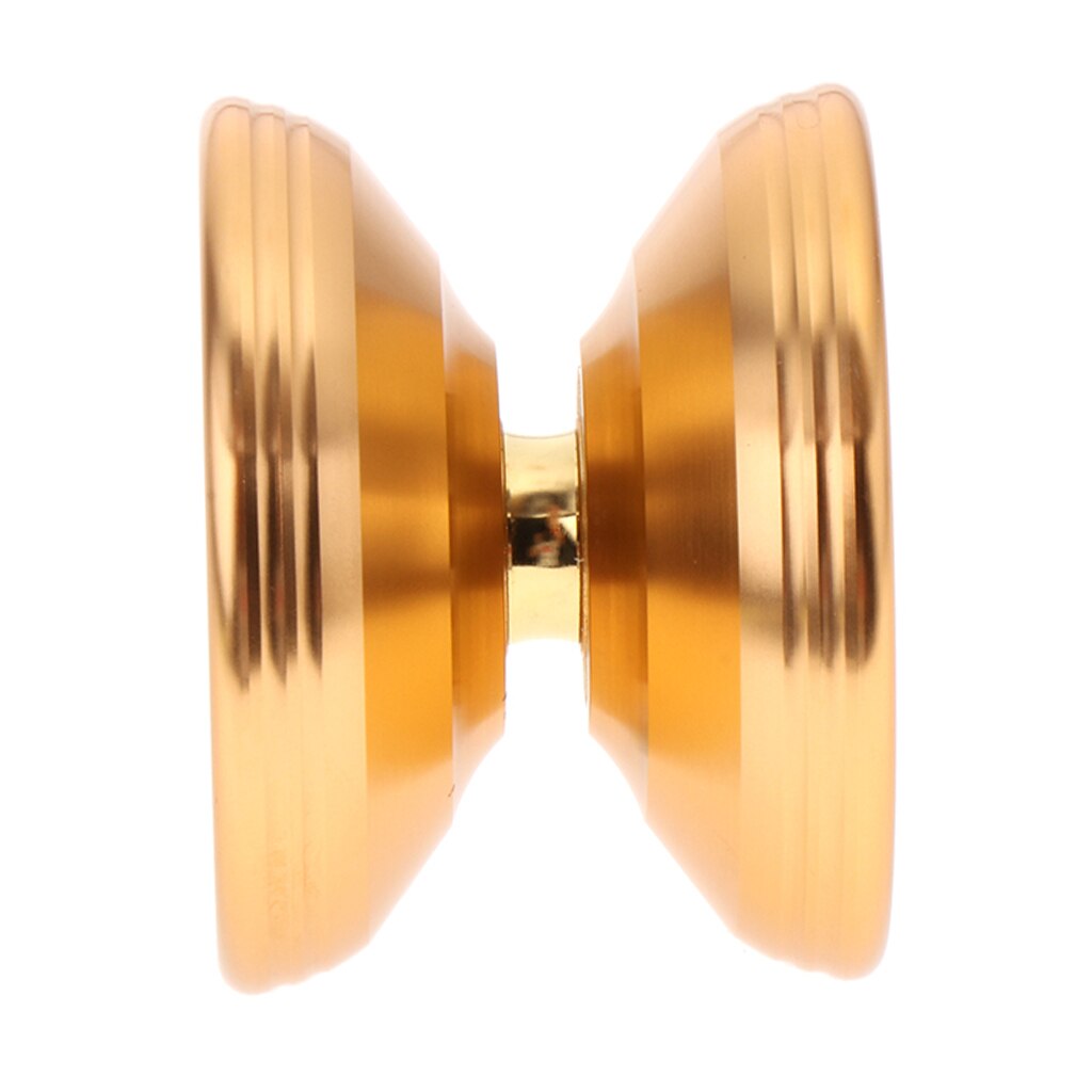 Metal Aluminum and Steel Trick Yoyo with Ball Bearing Axle and Extra String, Classic Gold