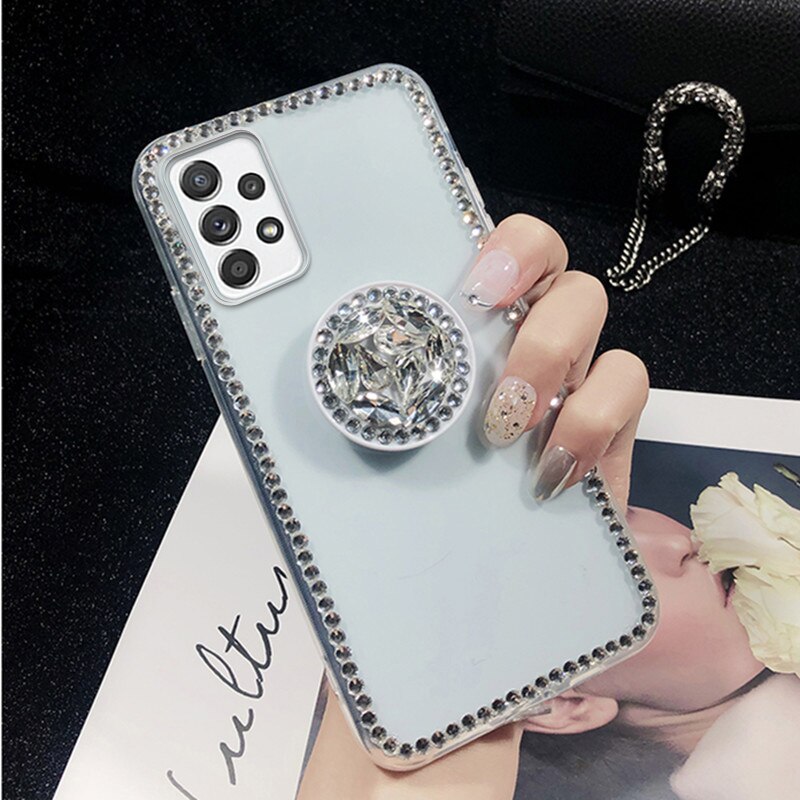 Bling Strass Siliconen Tpu Back Cover Voor Samsung Galaxy A52 Case Voor Samsung A52 5G Case Bumper Coque Galaxy een 52 Shell