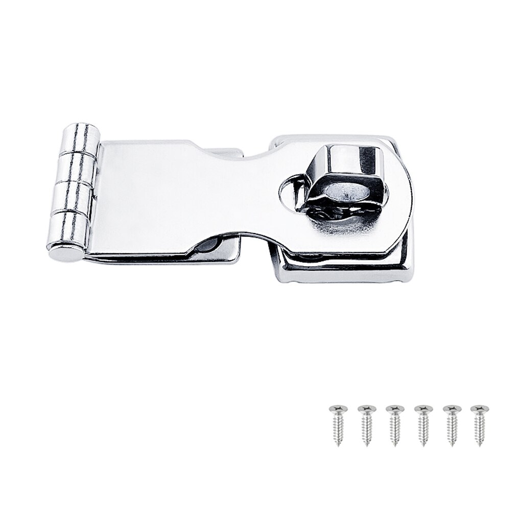 Boat Swivel Hasp Portable Heavy Duty Rotary Safe Cabin Deck Latch Sea Boats Lock Tools with 6 Screws: Default Title