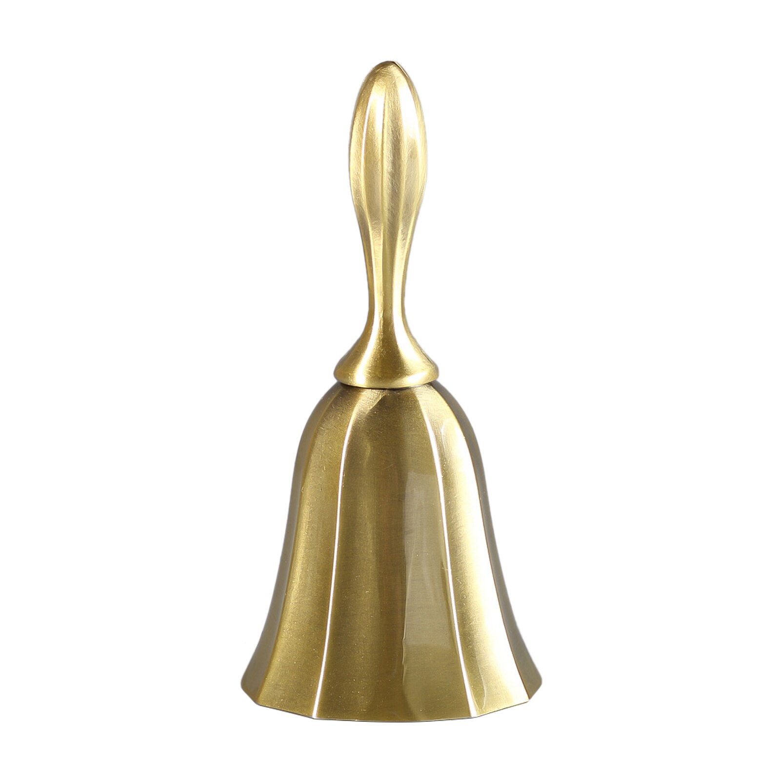 Multifunctional Hand Bell Call Bell Musical Instrument for Home School Church Restaurants: Bronze  no pattern