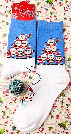 2020 novos Chegada das Mulheres Meias Curtas Bonito Elk e Papai Noel Socks Meias de Algodão Crew Socks Para As Mulheres Natal meias: 005