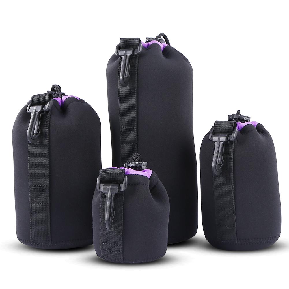 1 stk vanntett myk videokamera linsepose bag neoprenecase full størrelse sml xl kamera linsebeskyttere myk linsepose