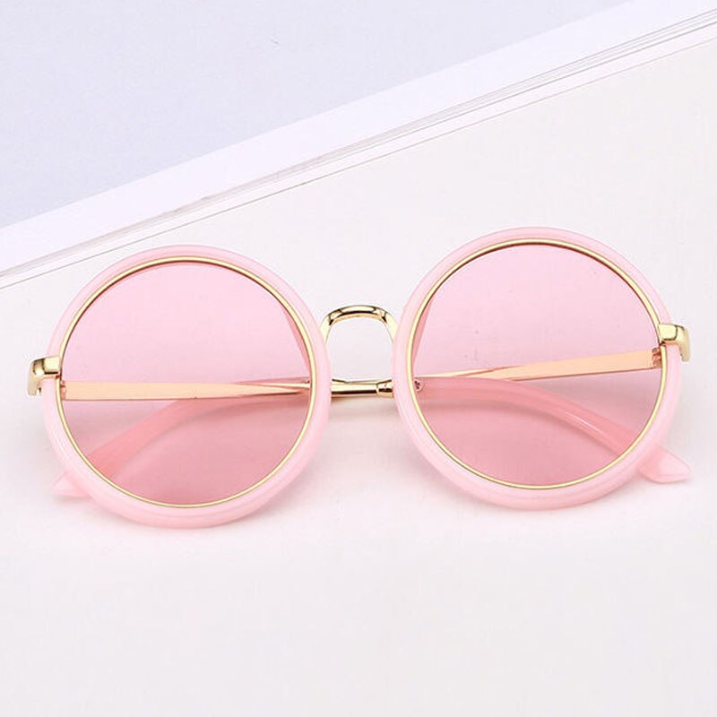 Iboode retro børn solbriller piger runde goggle slik farve linse solbriller runde solbriller til drenge piger barn: T4