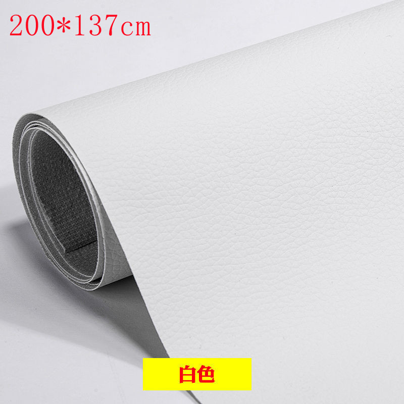 137x200cm tela de couro do plutônio auto adesivo fix subsídios simulação pele volta desde o sofá pegajoso tecidos remendos adesivos: 200x137 white
