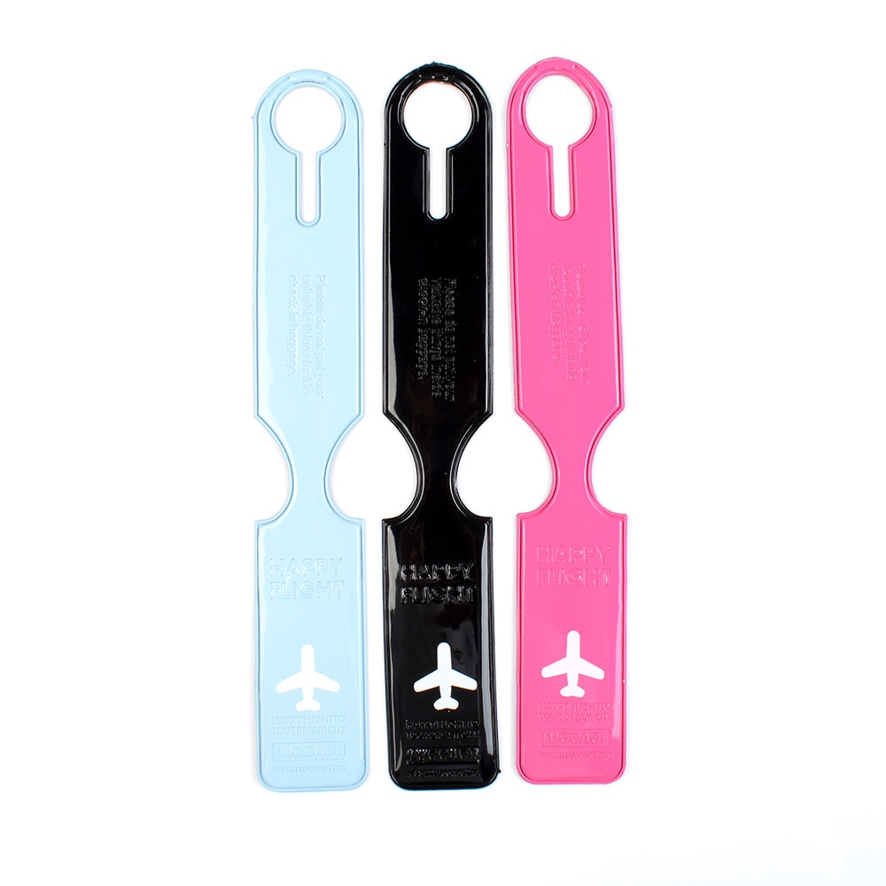 PVC Cute Travel Luggage Label Straps Suitcase ID Name Address Identify Tags Luggage Tags Airplane Travel Accessories