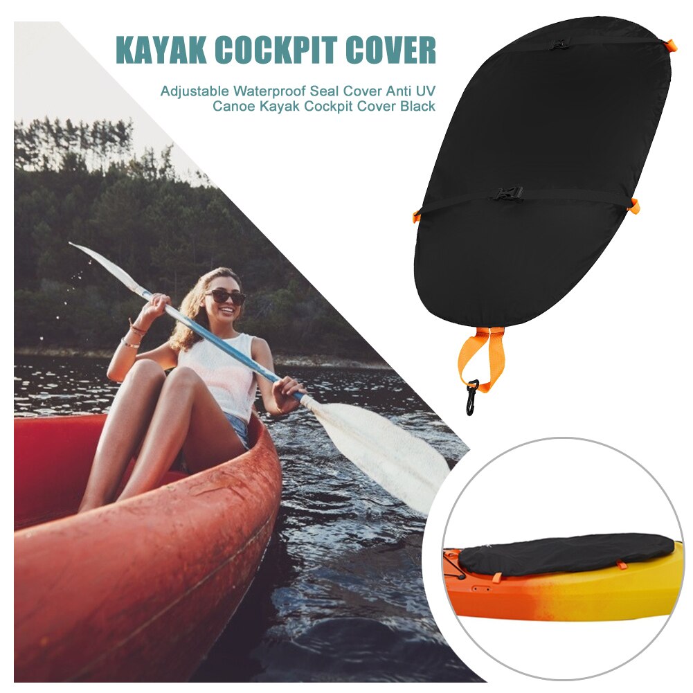 Cockpit Deck Cover Sun Protection Canoe Kayak Nylon Waterproof Seal Cover Shield Portable Safety Watering Elements