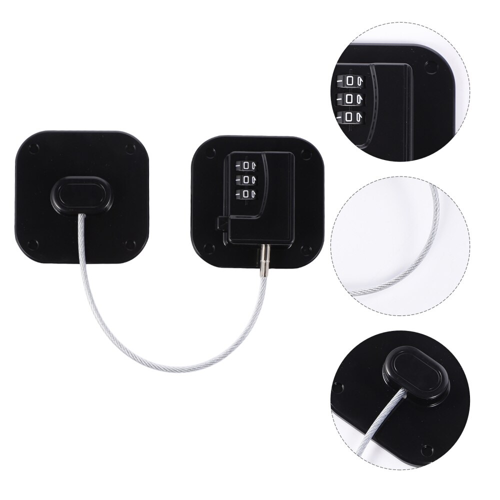 Digital Password Fridge Lock Freezer Door Lock Cabinet Safety Lock (Black): Default Title