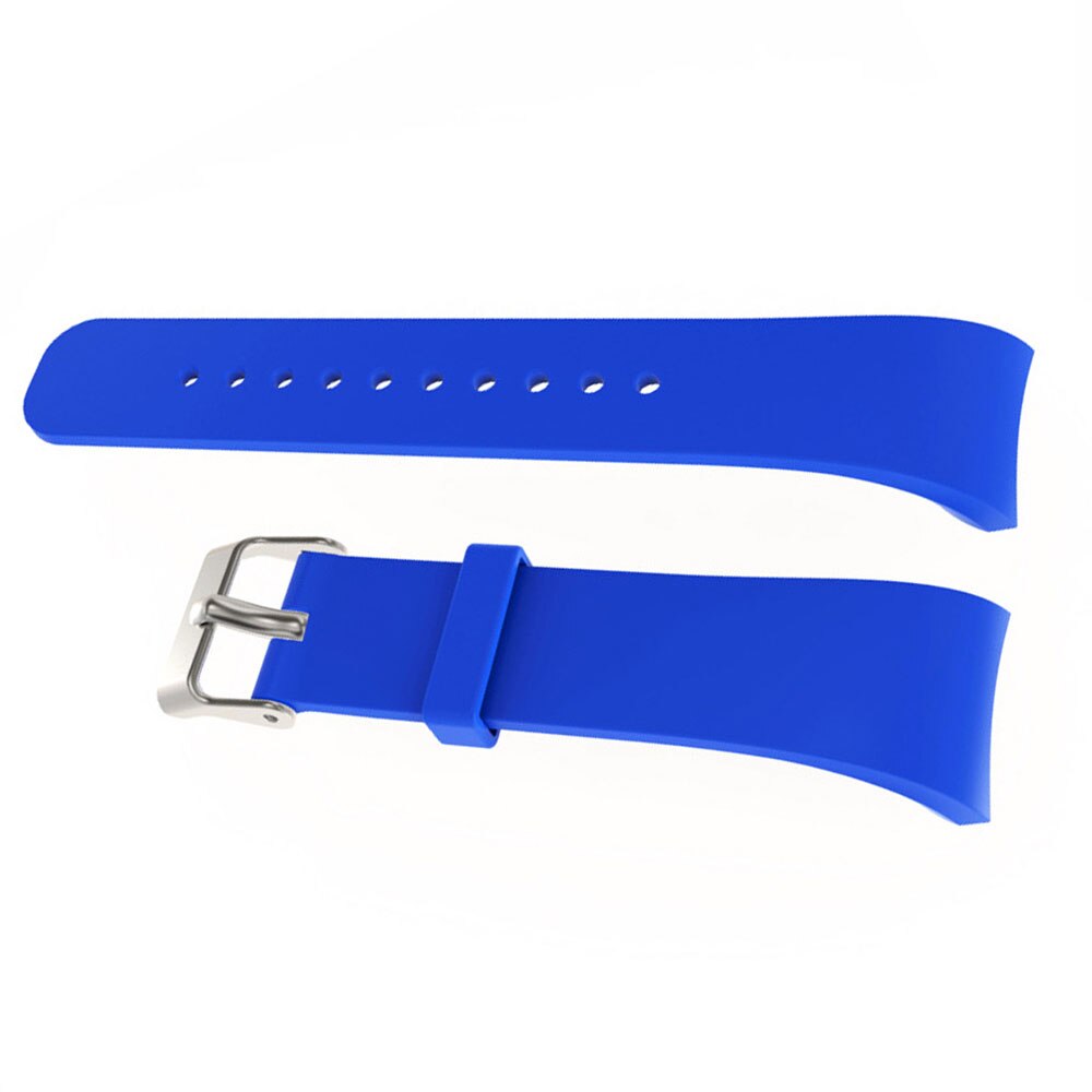 Mode Horloge Bands Luxe Siliconen Horloge Vervanging Band Strap Voor Samsung Gear Fit 2 SM-R360 Sport Smart Horloge Bandjes Correa: Blue