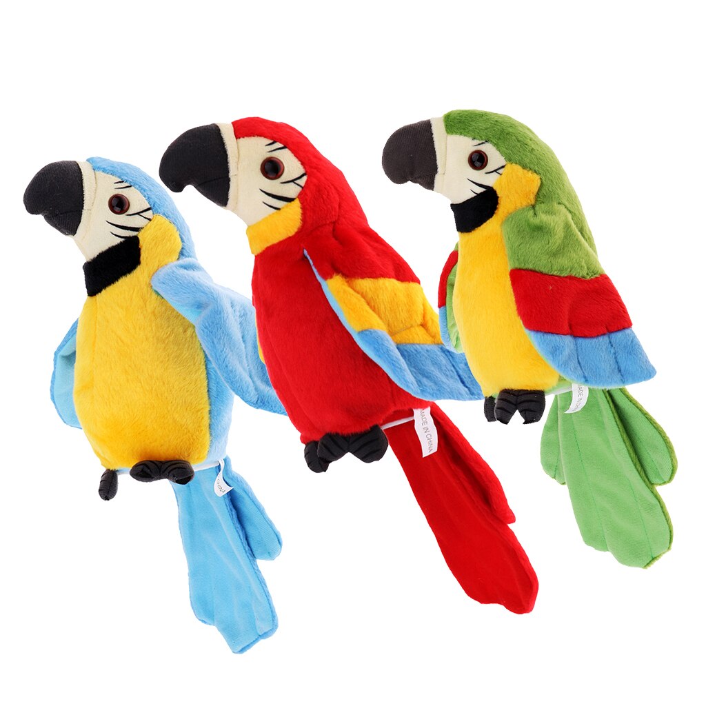Loro parlante de felpa-Repite lo que dices Animal electrónico mascota juguete para para niños
