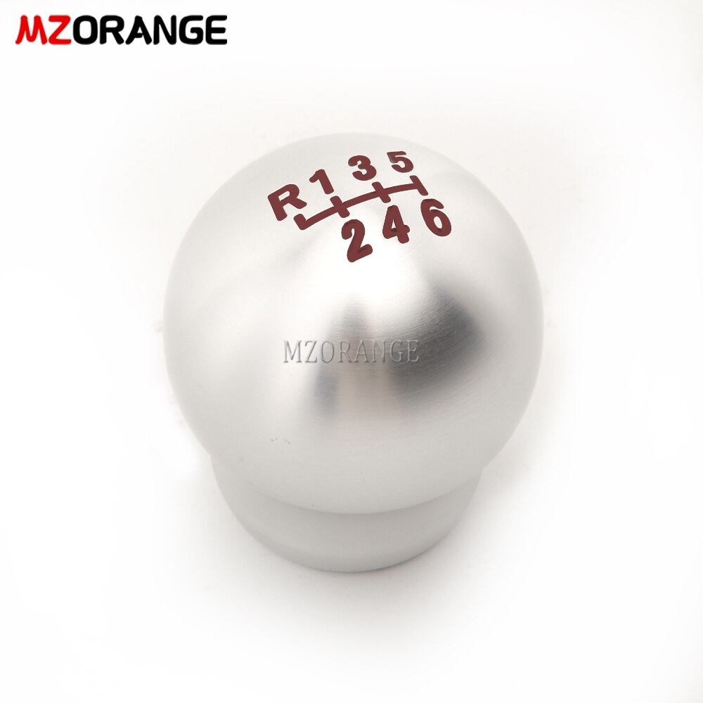 Mzorange 6 gear gearskifte til ford til fiesta st alumium sport racing manuel gear gearknop bil styling: Rødt ord