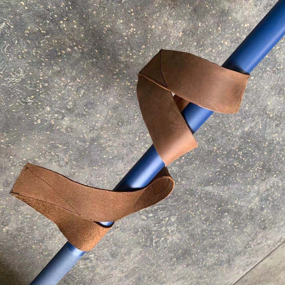 Gewichthefriem Oly lederen hijsbanden Riem Polsbanden Boosterriem voor Gym Crossfit Deadlift Ondersteuning Belleren