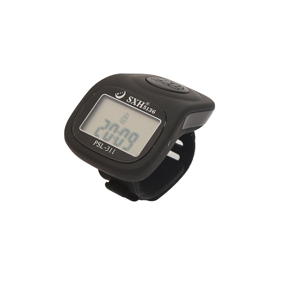 neue 6 digitale LCD hand tally zähler 8 kanäle LED licht zeit neue funktion elektronische gebet silicon ring zähler freeship: Black
