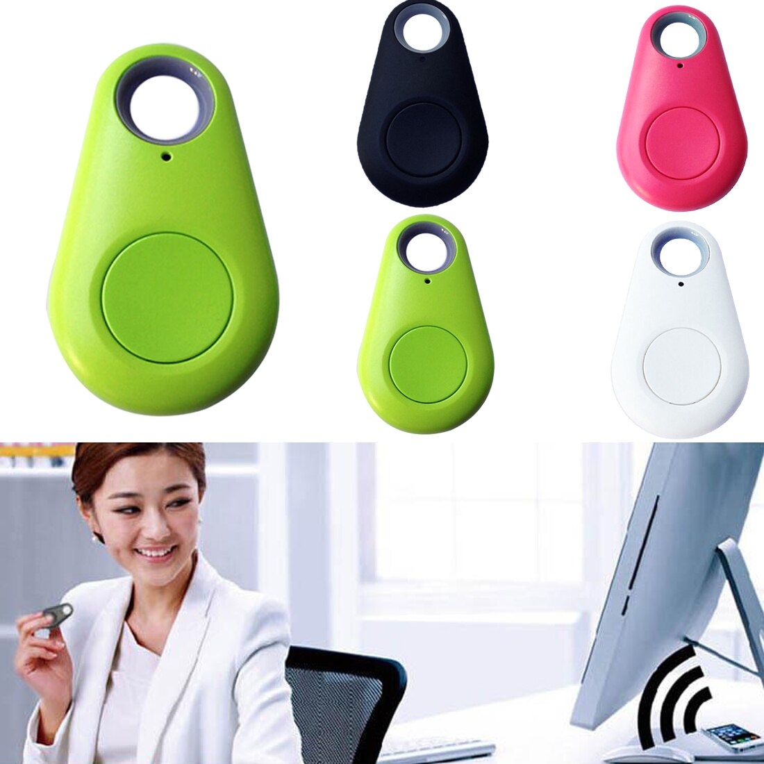 Wearable Bluetooth Tracker Apparaten Shape Key Finder Anti Verloren Alarm Met Controle Water Druppels Vormige Tracking Onderdelen