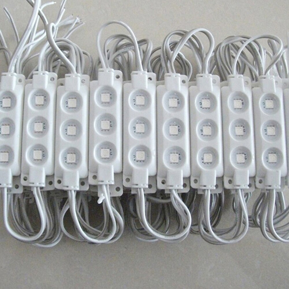 20PCS/Lot LED Module 5050 3 LED DC12V Waterproof Advertisement LED Modules Warm White Color Super Bright Lighting