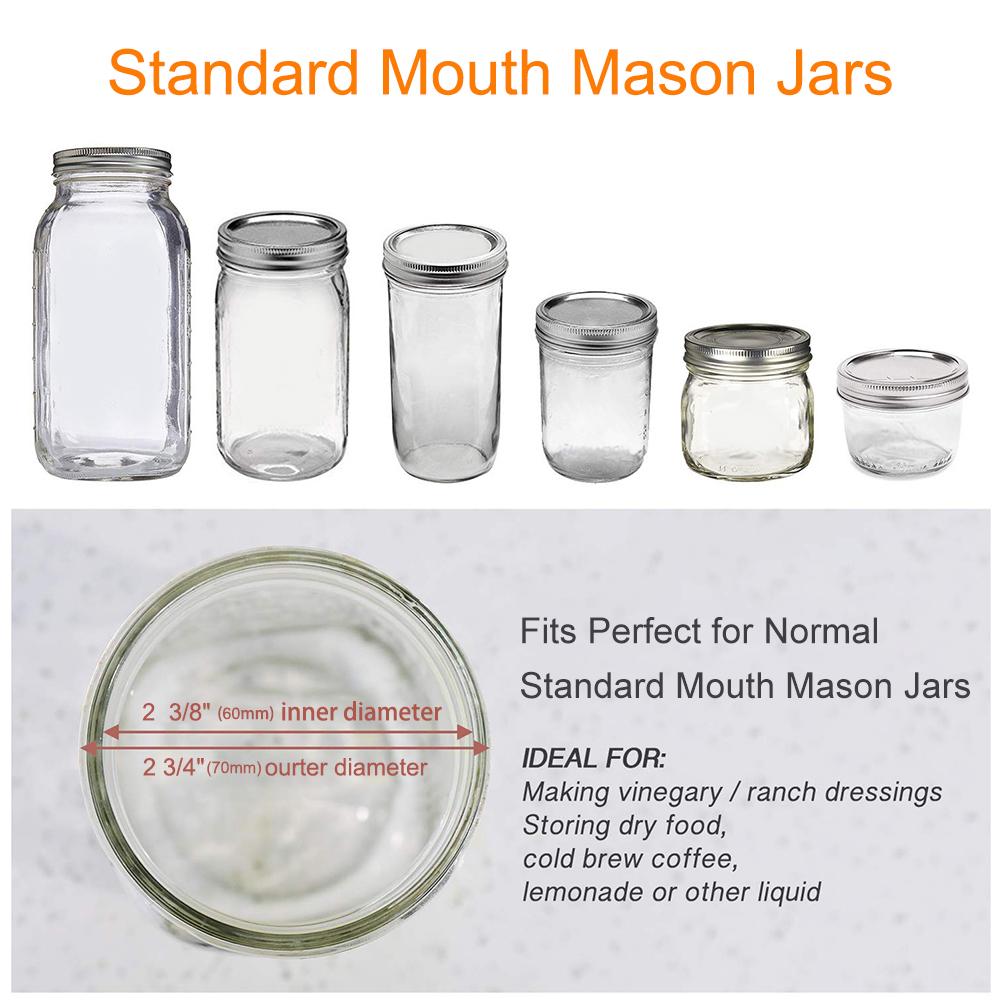 Mason Jar Inblikken Deksels Herbruikbare Brede Mond Lekvrije Afdichting Deksel Afdichting Lekvrije Veilige Mason Opslag Solid Caps